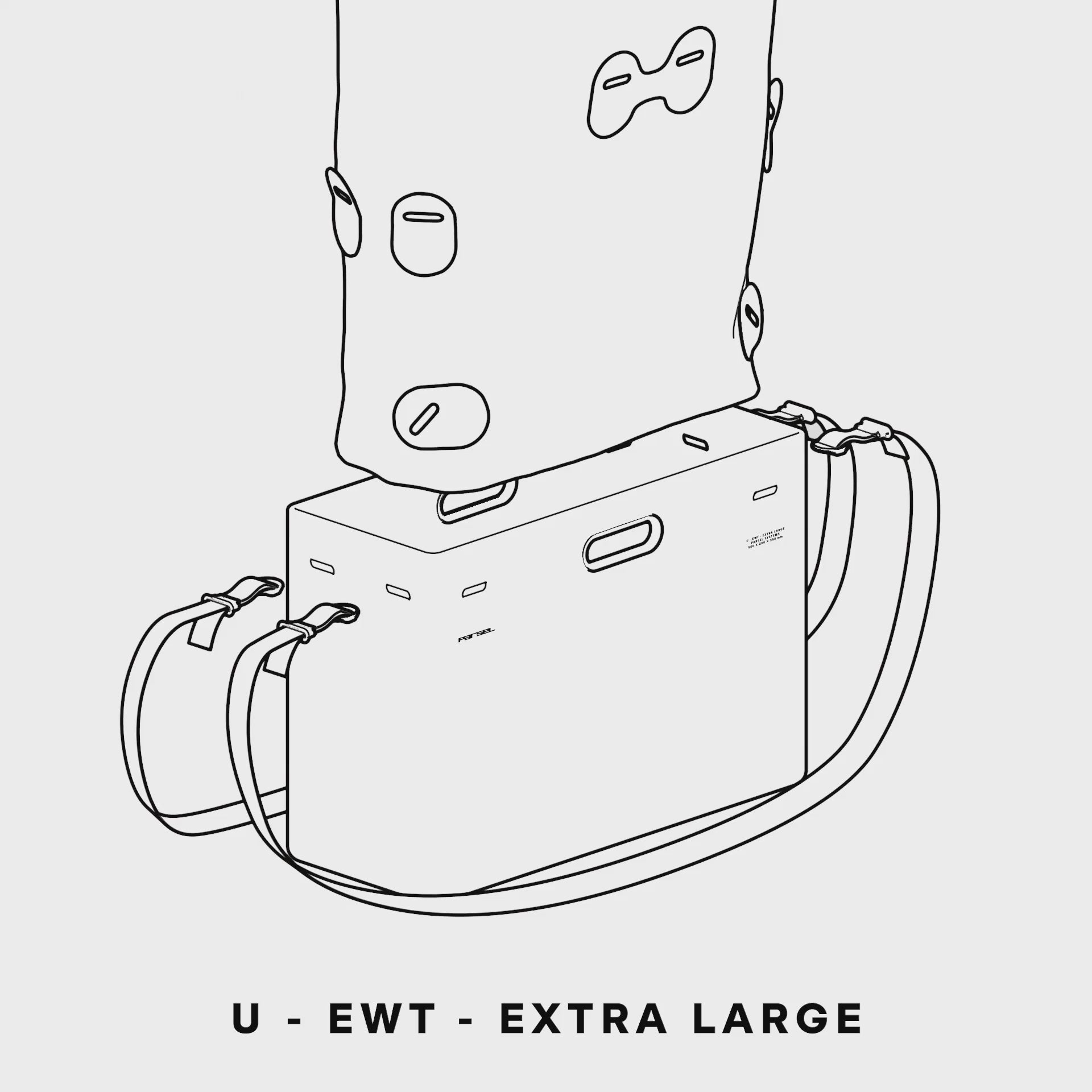 <span class="tracking-parsel">INSERTING THE LINER</span> <br/>
Place Liner inside Unit. Insert Buttons into slots and pull Strap. Roll Liner and connect magnetic Closure.